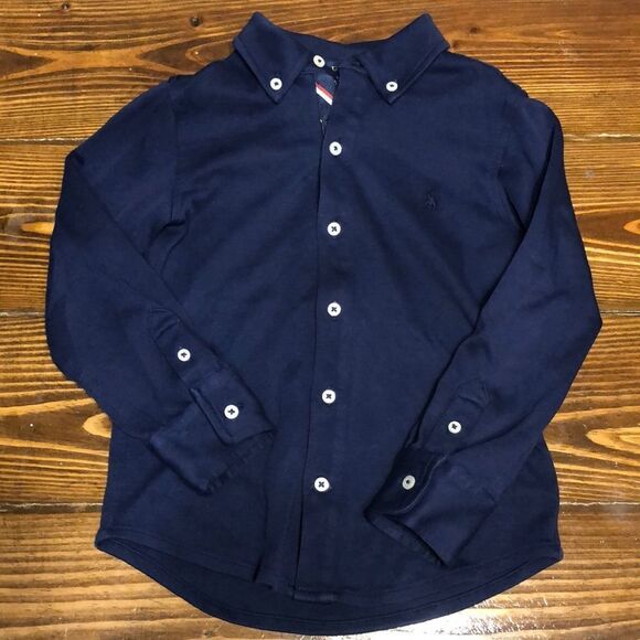 NWOT POLO Ralph Lauren Button Down Long Sleeved Navy Blue Polo Size 3T - Picture 1 of 7
